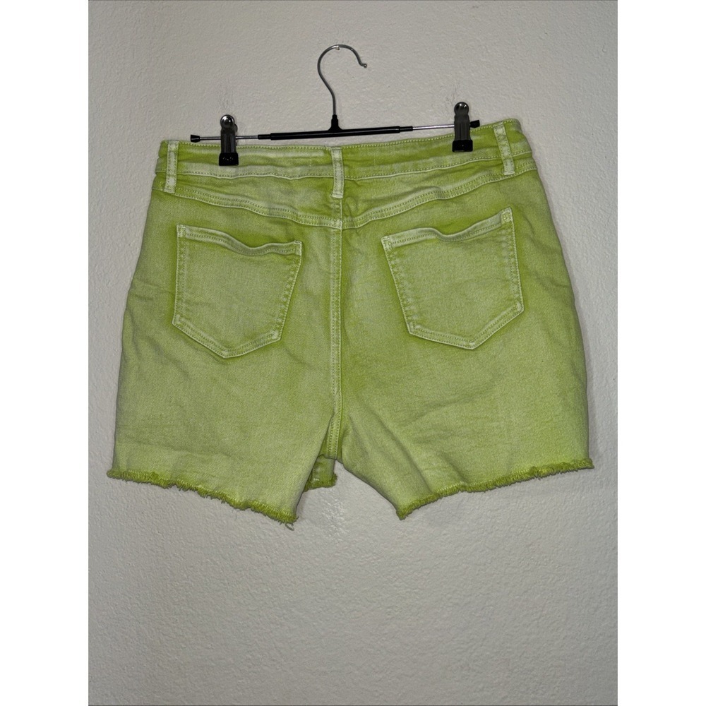 Est 1946 Denim Jean Shorts Women's size 12 Neon Green 4" Inch Inseam - Picture 2 of 3